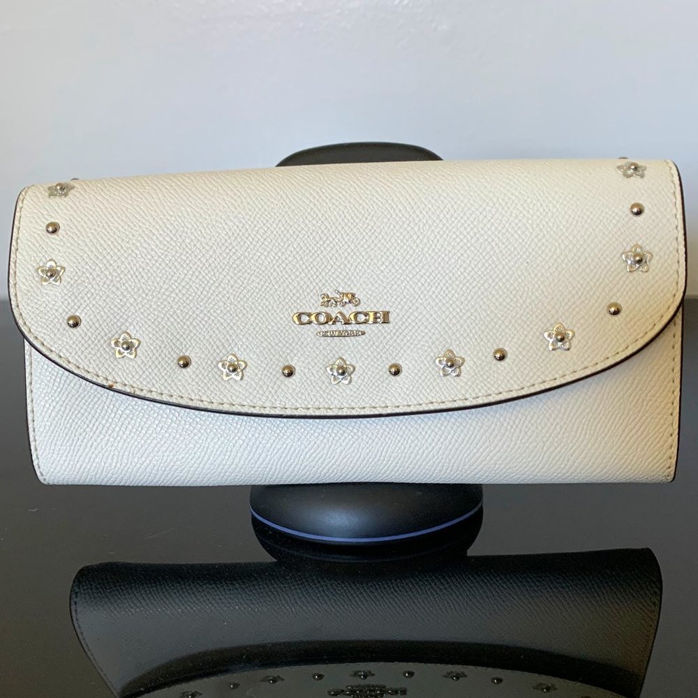 Floral Rivet Envelope Wallet